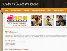 Tablet Screenshot of abcformepreschool.com